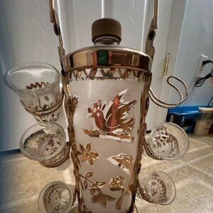 Vintage Libbey Co frosted barware from the 60s